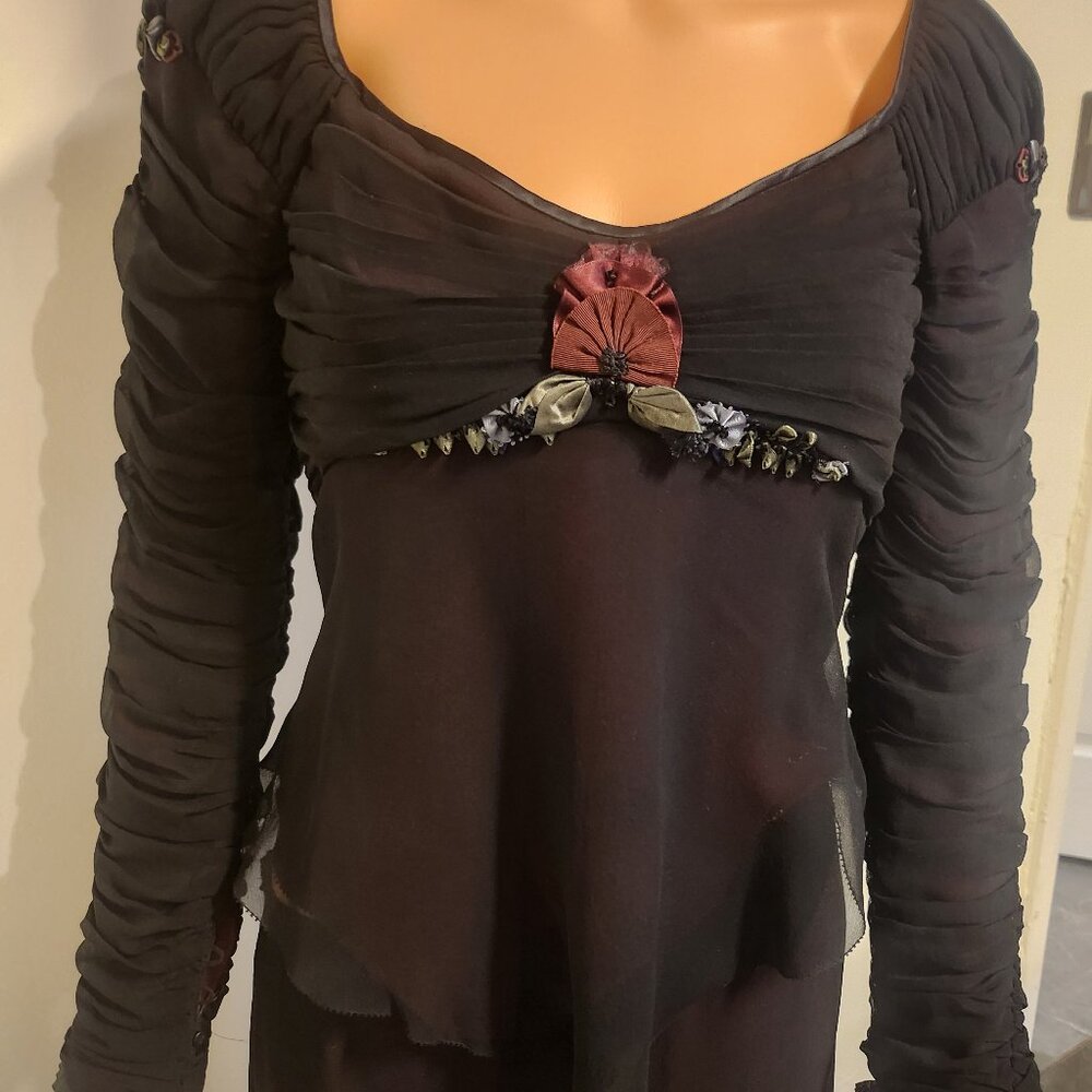 Kathryn Dianos Vintage Blouse and matching Maxi Skirt (mermaid shape).